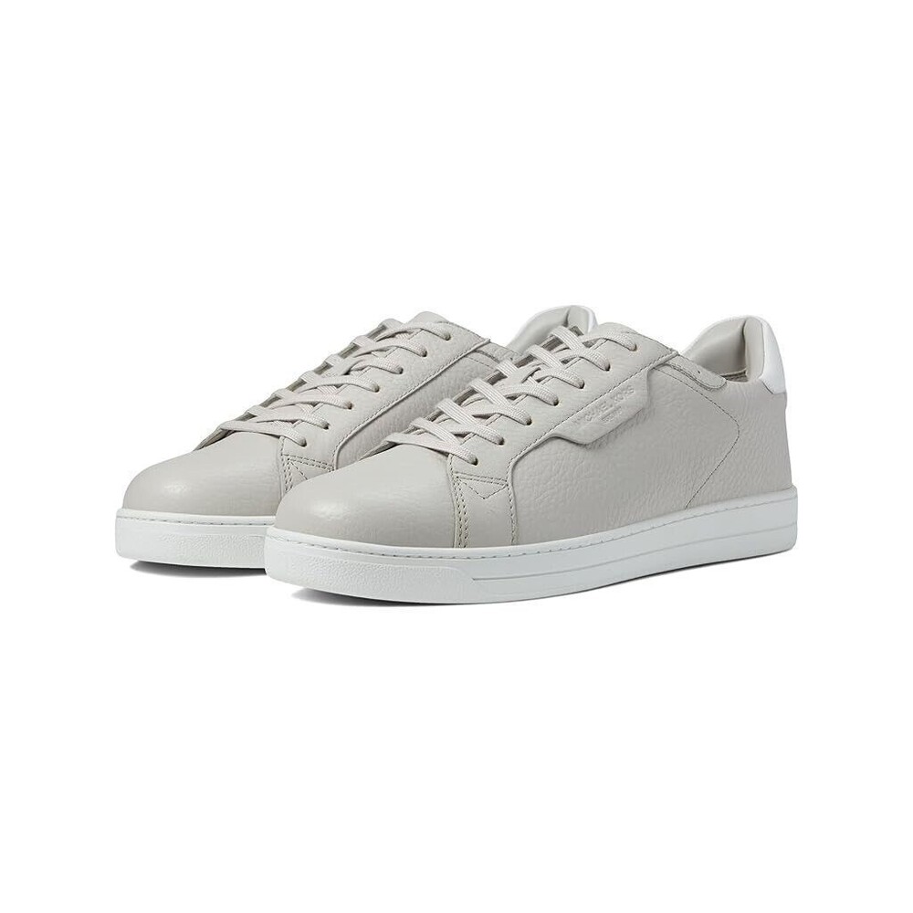 Michael Kors Men's Keating Lace-Up Leather Sneakers Size 12 Light Gray MSRP $168